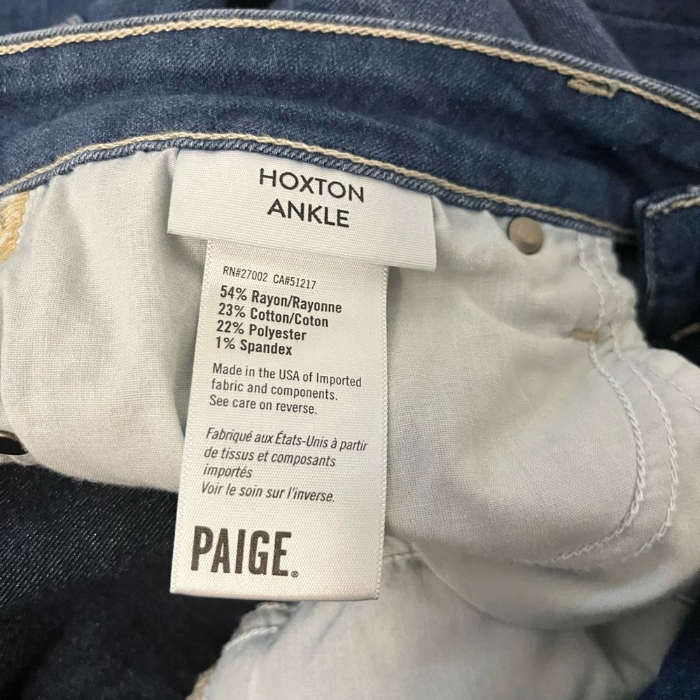 Paige Hoxton Ankle High Rise Dark Denim Jeans Size 29 - Picture 5 of 6
